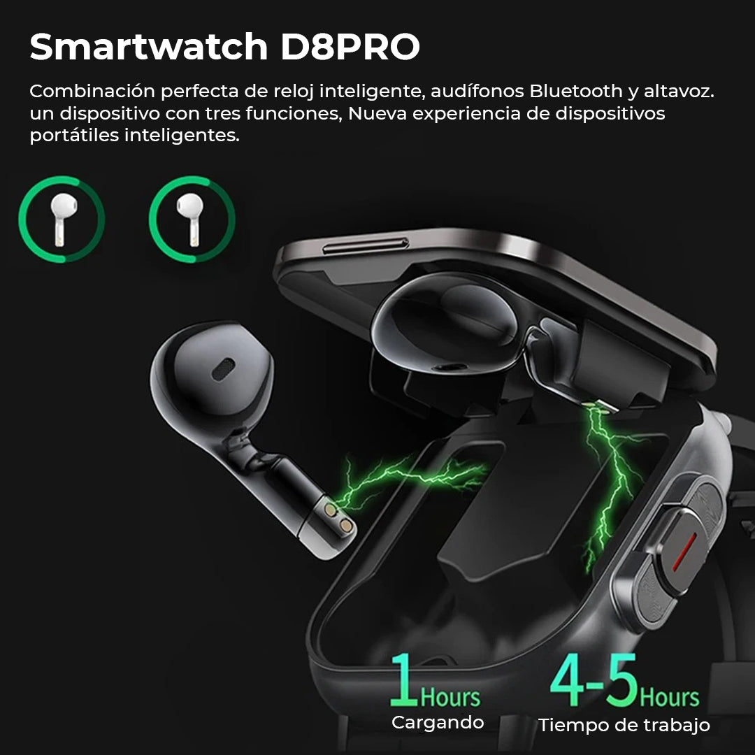 D8PRO SMART PULSO GOMA + AUDIFONOS