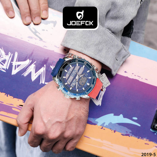 2019-5 RELOJ JOEFOX ANA-DIG LUZ LED SILICONA HOMBRE